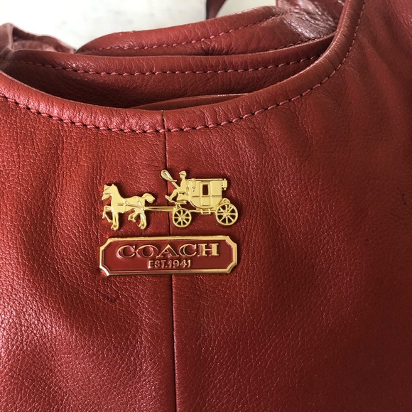 Coach Madison Maggie Terracotta Shoulder Bag - Picture 3 of 13